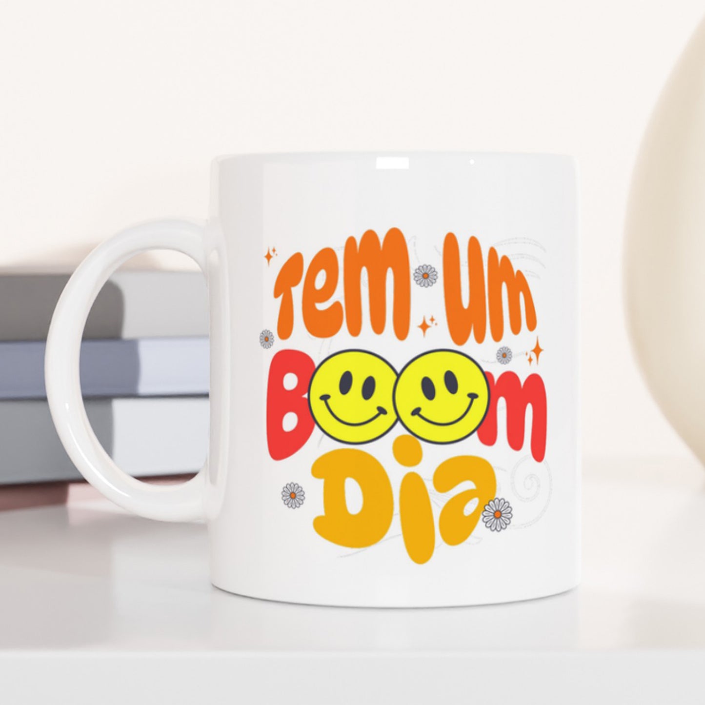 Boom Dia Mug , Have a Good Day – Spread Smiles with Portuguese and English Good Day Wishes