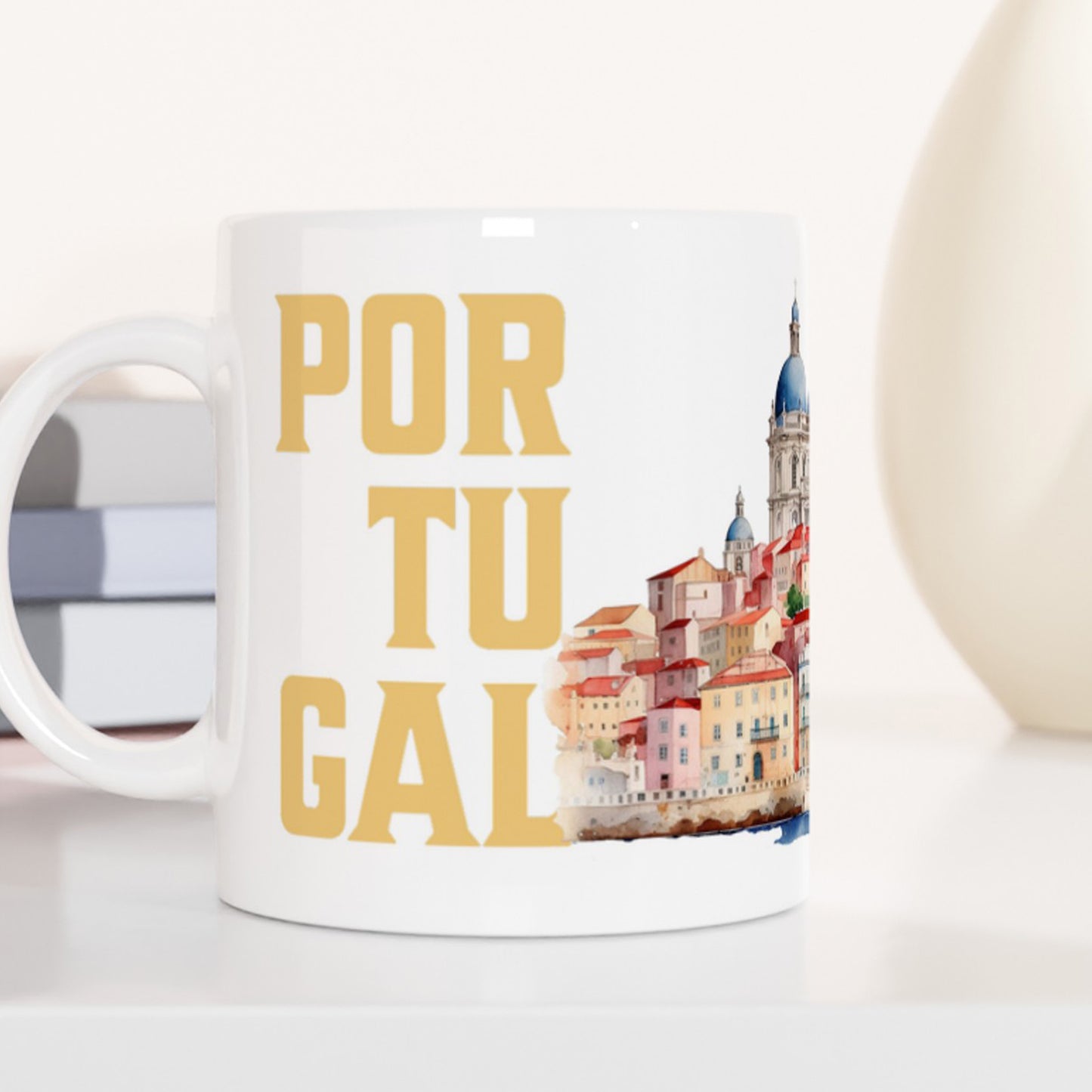 Lisbon Watercolor Mug – Embrace Portugal's Beauty in Every Sip