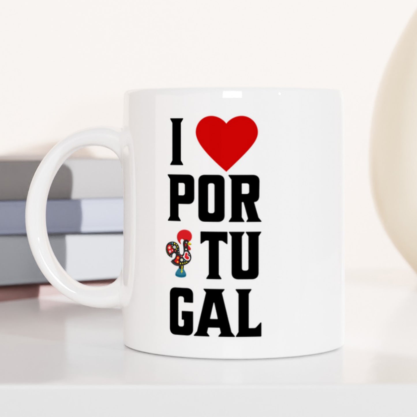 I Love Portugal Mug – Retro Minimalist Design with 'Eu Amo Portugal' – Perfect for Every Occasion