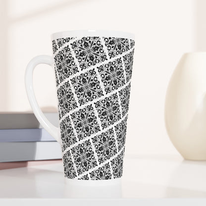 Contemporany Portuguese Tiles Design Mug - White Latte 17oz Ceramic Mug