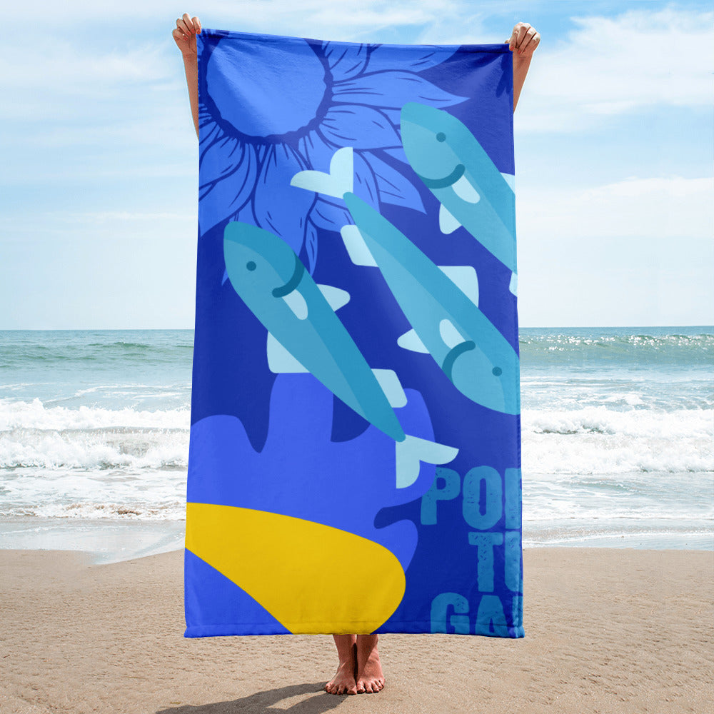 Portuguese Design Towel Beach - Portugal with Sardines