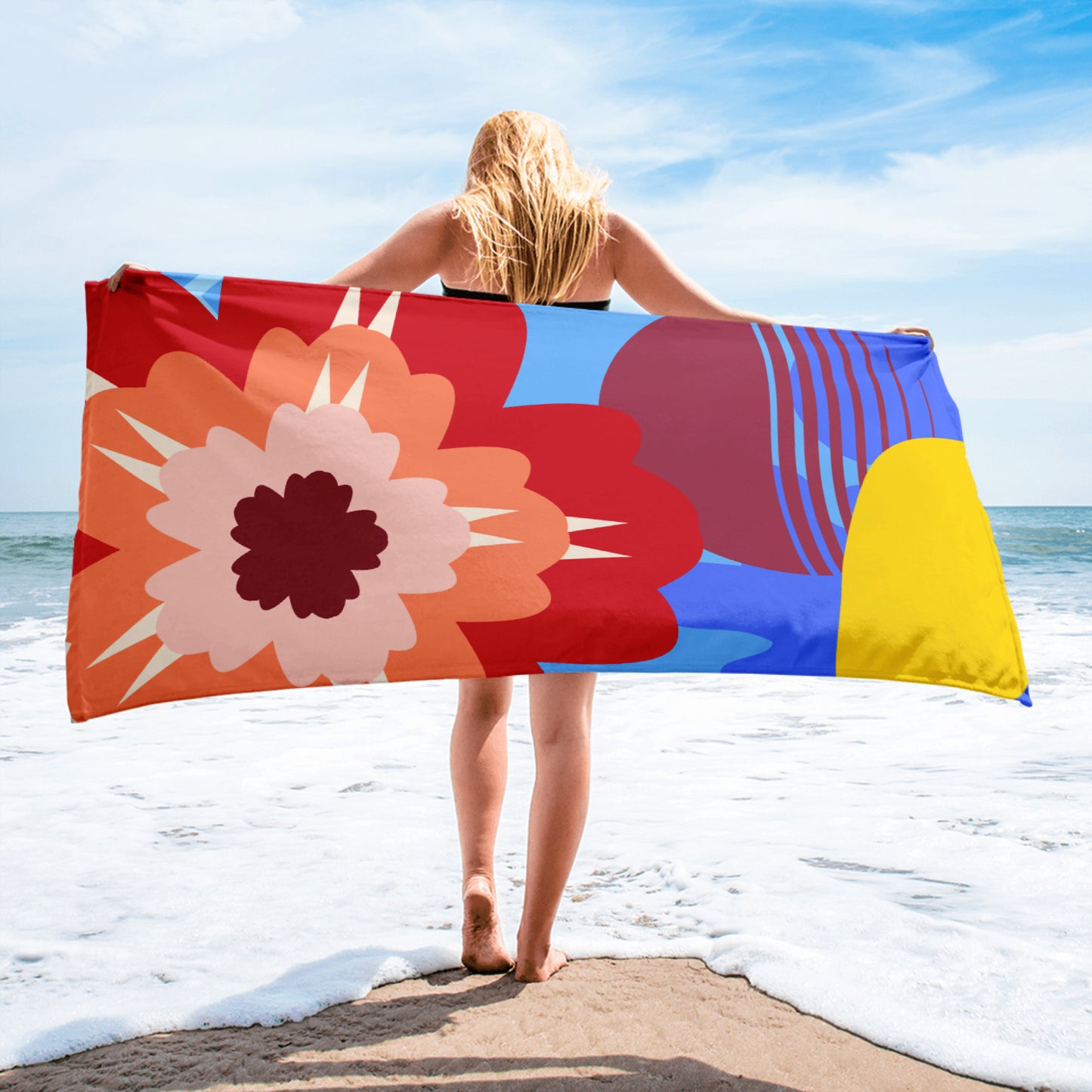 Flower Towel Beach Portuguese Design