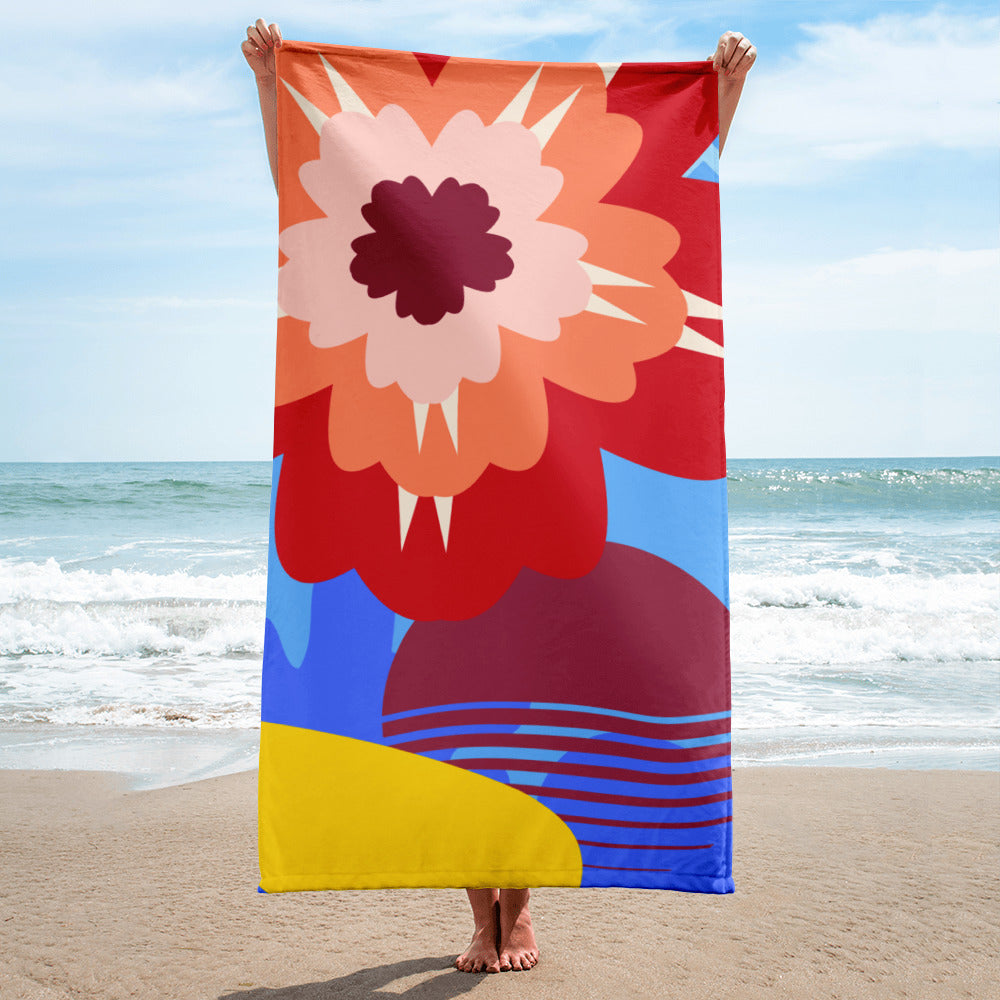 Flower Towel Beach Portuguese Design