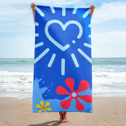 Heart Sun Towel Beach Portuguese Design