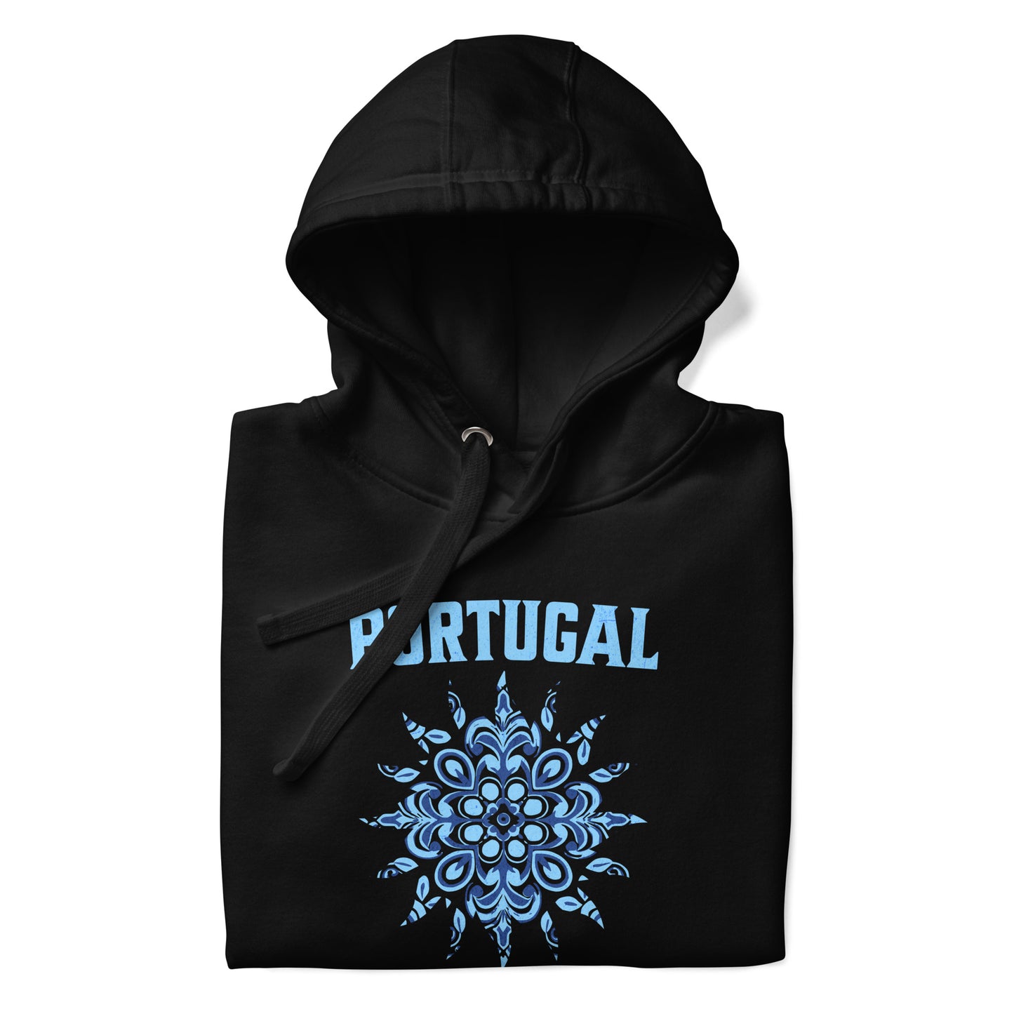 Portugal Sun Design with Portuguese Tiles & Coordinates - Unisex Hoodie