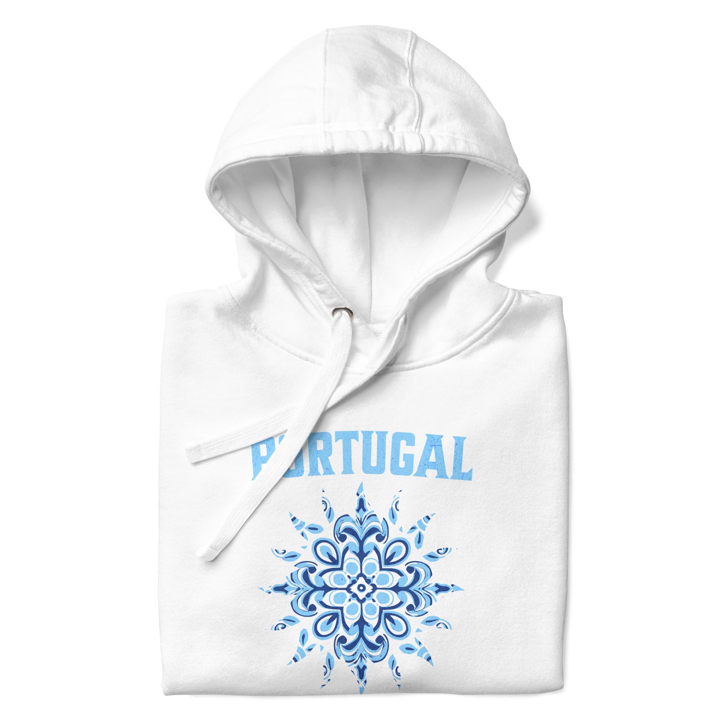 Portugal Sun Design with Portuguese Tiles & Coordinates - Unisex Hoodie